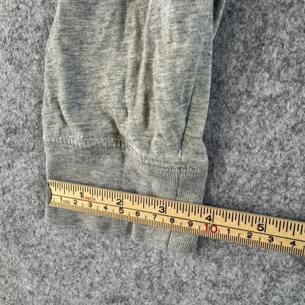 Nike Sportswear Futura Logo Long Sleeve Tee Large Grey Cotton Graphic Shirt